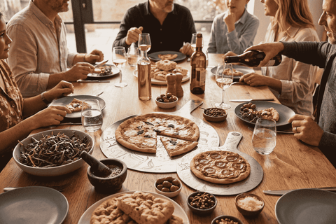 Paslanmaz Çelik Pizza Sunum Tabağı