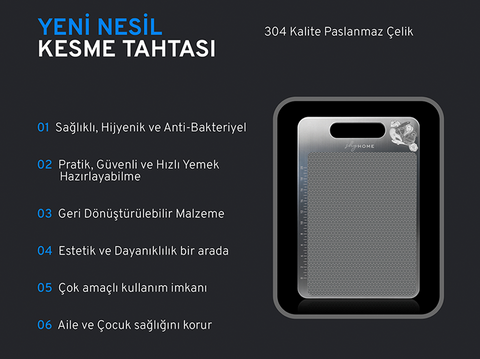 Stainless Steel Cutting Board 2-Piece Set (23 × 34 cm & 20 × 30 cm, Food-Grade)