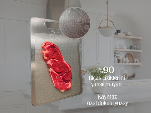 Stainless Steel Cutting Board Large Size (23 × 34 cm, Hygienic, Non-Slip, Dishwasher Safe)