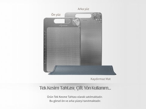 Stainless Steel Cutting Board Large Size (23 × 34 cm, Hygienic, Non-Slip, Dishwasher Safe)