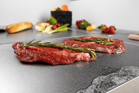 SHG Home Paslanmaz Çelik Kasap Tipi Et Kesme Tahtası 30x40 cm Kurban Bayramı Et Hazırlama