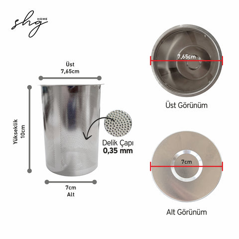 Stainless Steel Tea Filter – Teapot Strainer (7.65 cm, Food-Grade)
