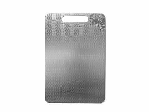 Paslanmaz Çelik Kesme Tahtası Büyük Boy 23x34 cm, Hijyenik, Kaymaz, Bulaşık Makinesinde Yıkanabilir