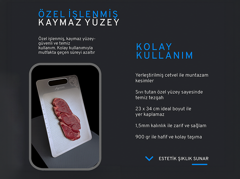 Stainless Steel Cutting Board 3-Piece Set (23 × 34 cm) – Includes Storage Sleeve & Non-Slip Mat