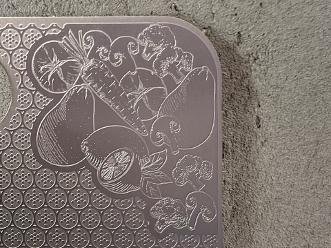 Stainless Steel Cutting Board Large Size (23 × 34 cm, Hygienic, Non-Slip, Dishwasher Safe)