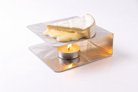 SHG Home Peynir Isıtıcı Mumlu Servis Tabağı – Peynir Eritme Tabağı,  15x15 cm Kare Peynir Isıtıcı